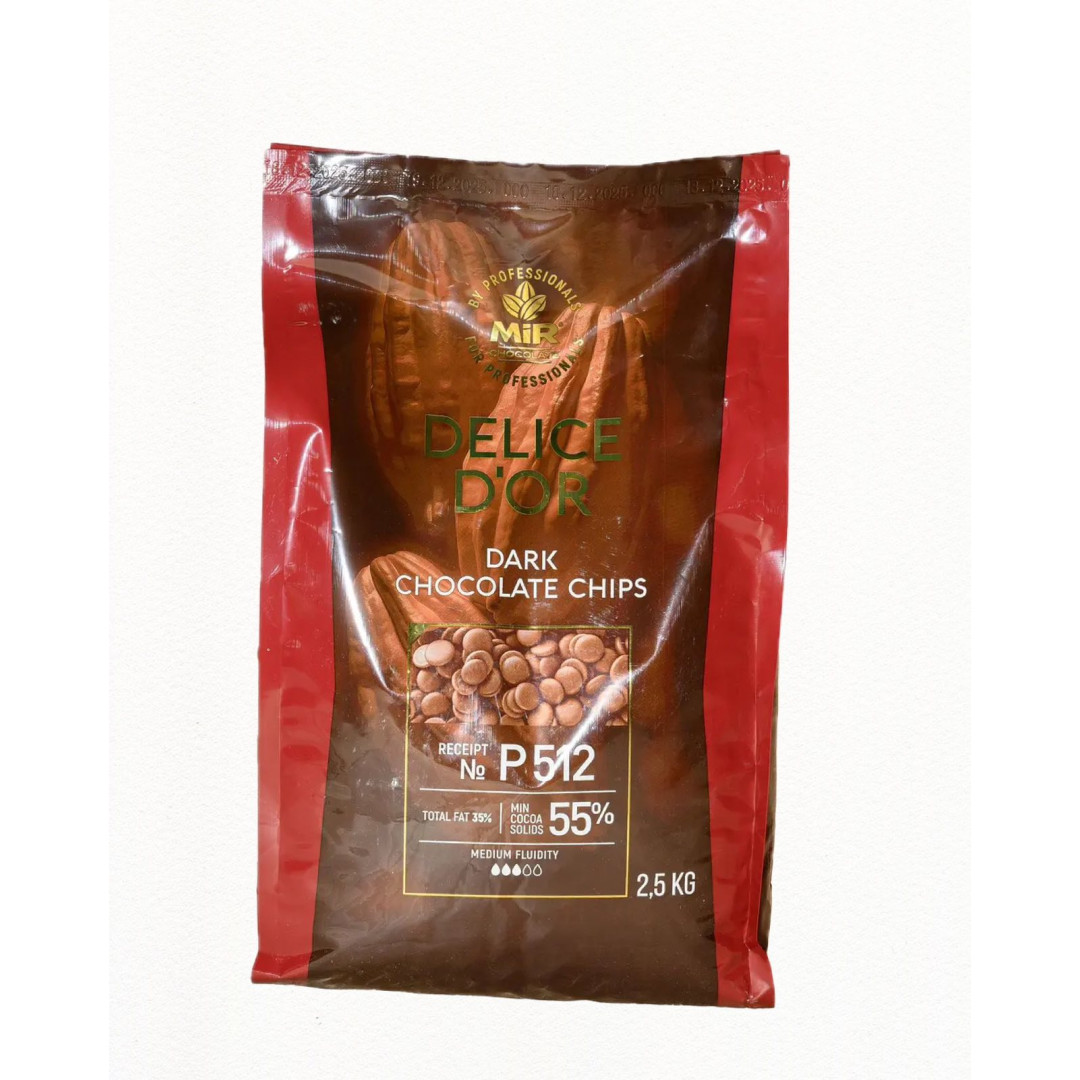 шоколад Мир Delice D"or чорний 55% 2,5 кг (Р512)