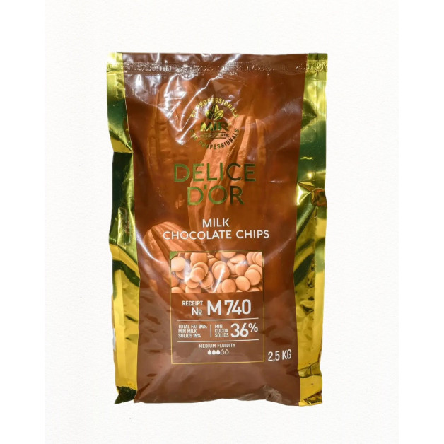 шоколад Мир Delice D"or молочний 36% 2,5 кг (М740)