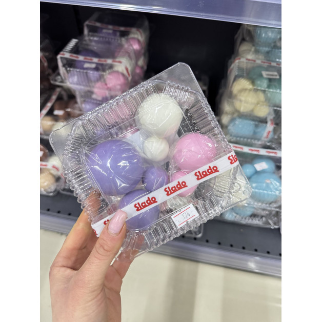 Набір "Сфери рожеві-білі-лавандові" перл.