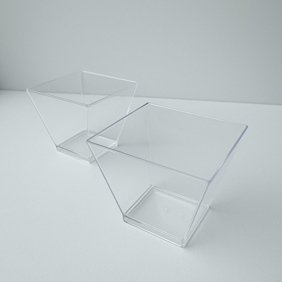 стаканчики для десертів (квадратні трапеція) 40 грам