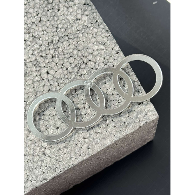 Топер пластик "Значок ауді"-срібло