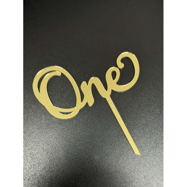 Топер пластик "One"-золото
