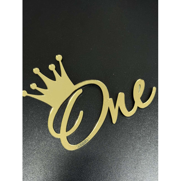 Топер пластик "One"-золото
