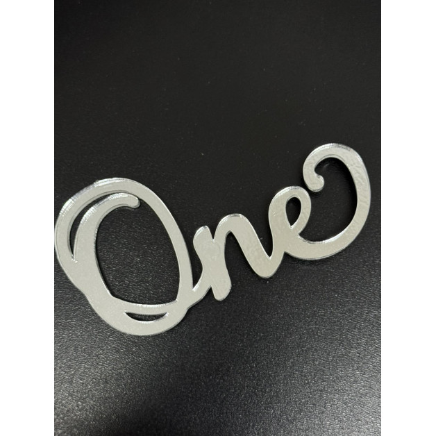 Топер пластик "One"-срібло
