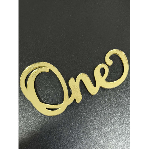 Топер пластик "One"-золото
