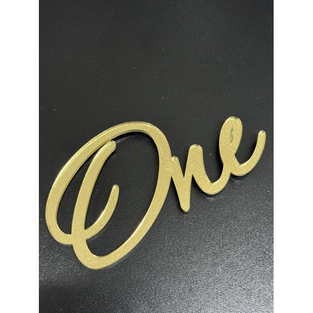 Топер пластик "One"-золото