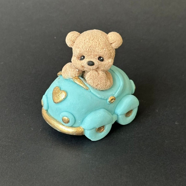 Кондитерська прикраса ведмедик-машина №16 висота 8 см (Наявність кольору уточнюйте в коментарі!!!)