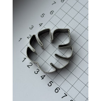 Вирубка метал монстера 5 см листок