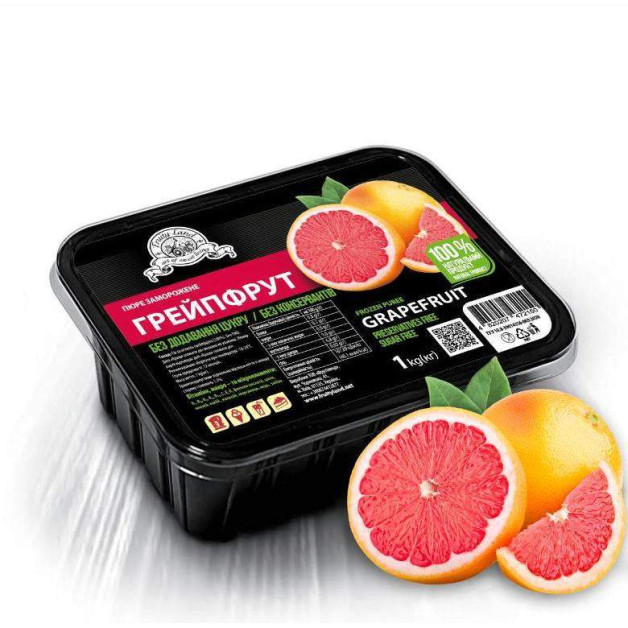 Пюре грейпфрута заморожене 1 кг Фрутіленд (без цукру)