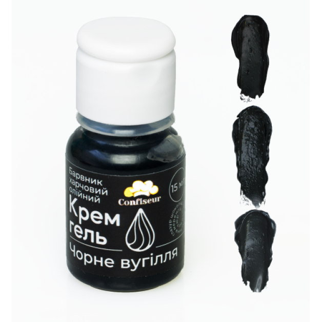 Барвник крем-гель confiseur Чорне вугілля (олійний)