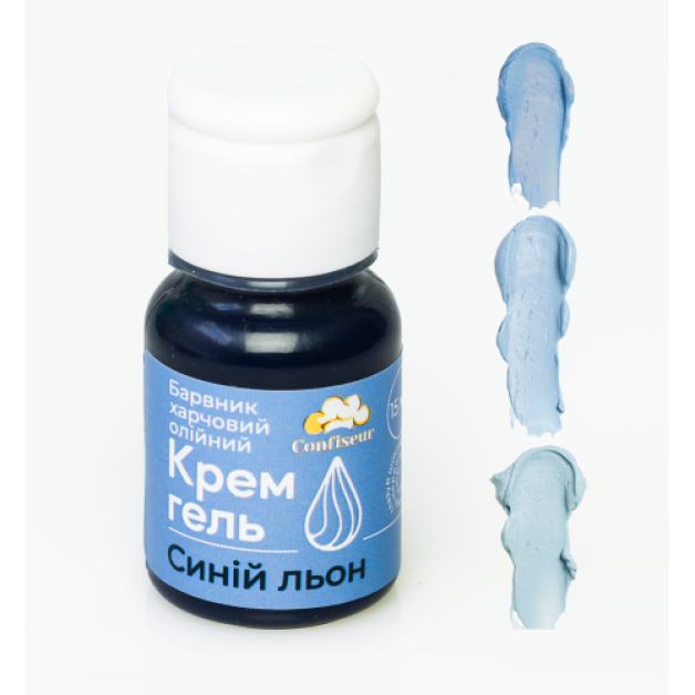 Барвник крем-гель confiseur Синій льон (олійний)