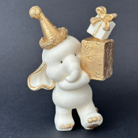 кондитерська прикраса слоник з подарунком висота 12 см (Наявність кольору уточнюйте в коментарях!!!)