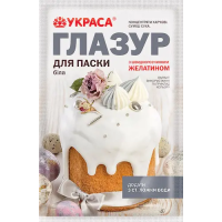 Глазур для паски з желатином біла