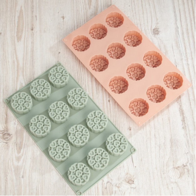 Форма для печива ( з сердечками ) 12 шт