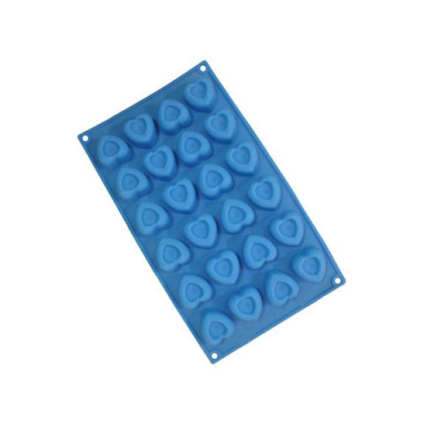 Силіконова форма сердечка крапля планшет на 24 шт