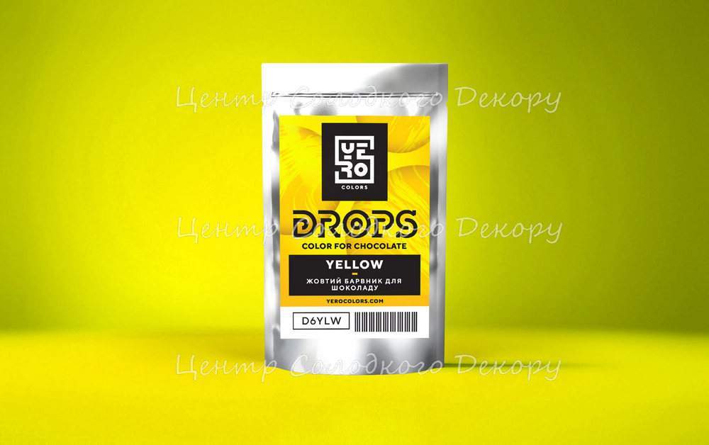 картинка Барвник для шоколаду YERO COLORS DROPS 6 грам Жовтий от магазина Центр Солодкого Декору