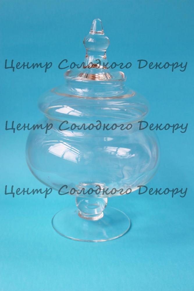 картинка Скляна ваза діаметр 25 см. висота 38 см. от магазина Центр Солодкого Декору