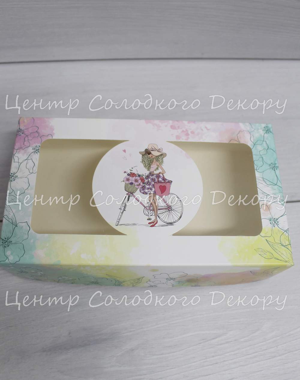 картинка Коробка для зефіру, десертів, тістечок, еклерів 200*115*50 "Дівчинка" от магазина Центр Солодкого Декору