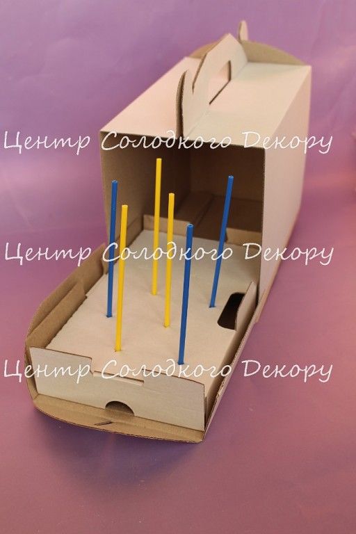 картинка Коробка для кейк-попсів. Розрахована на 10 шт. от магазина Центр Солодкого Декору