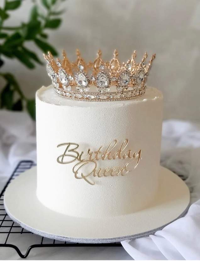 картинка Топер Birthday Queen на боковинку торта Золото. от магазина Центр Солодкого Декору